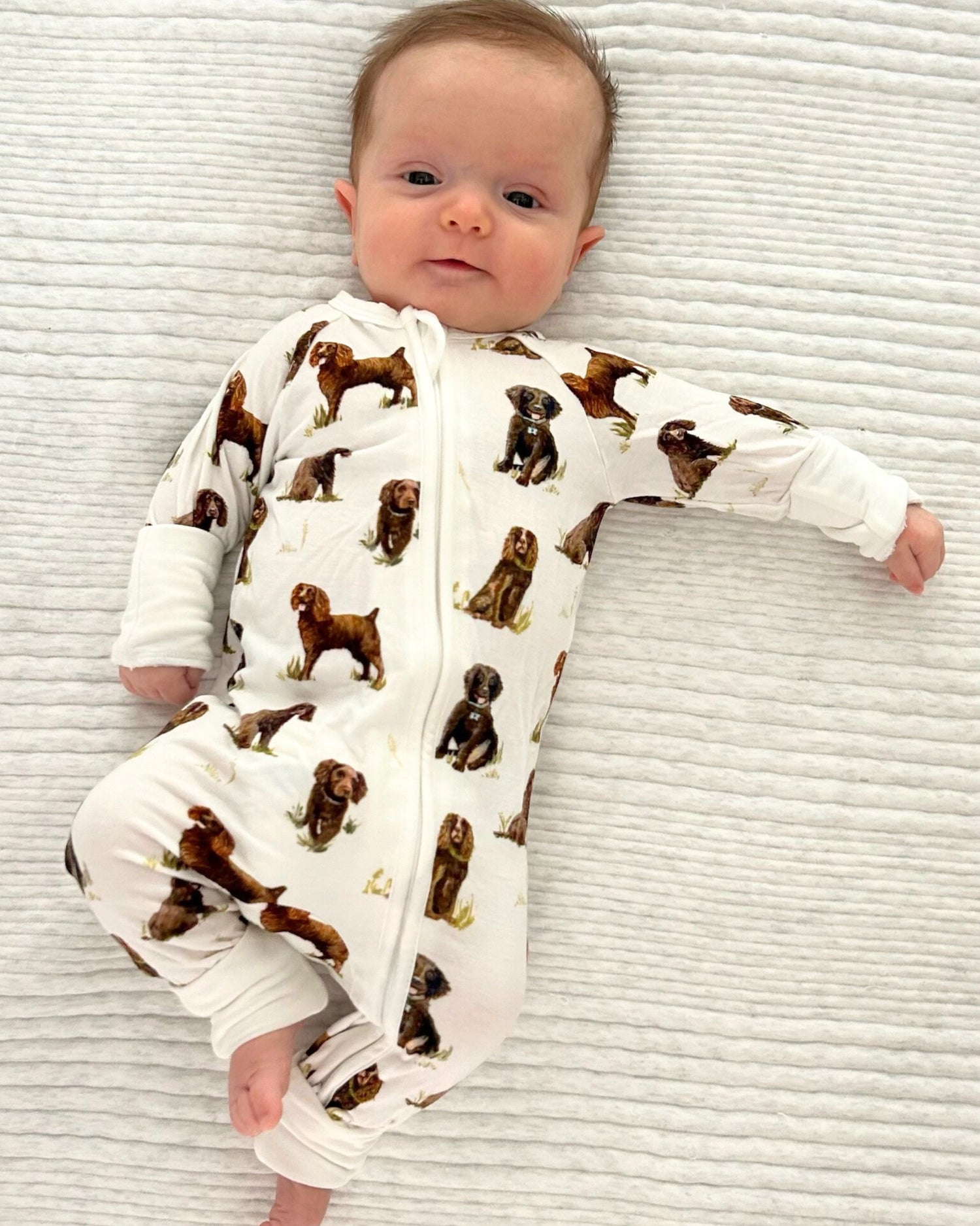 Beaufort Boykins Convertible Zip Footies in soft bamboo fabric