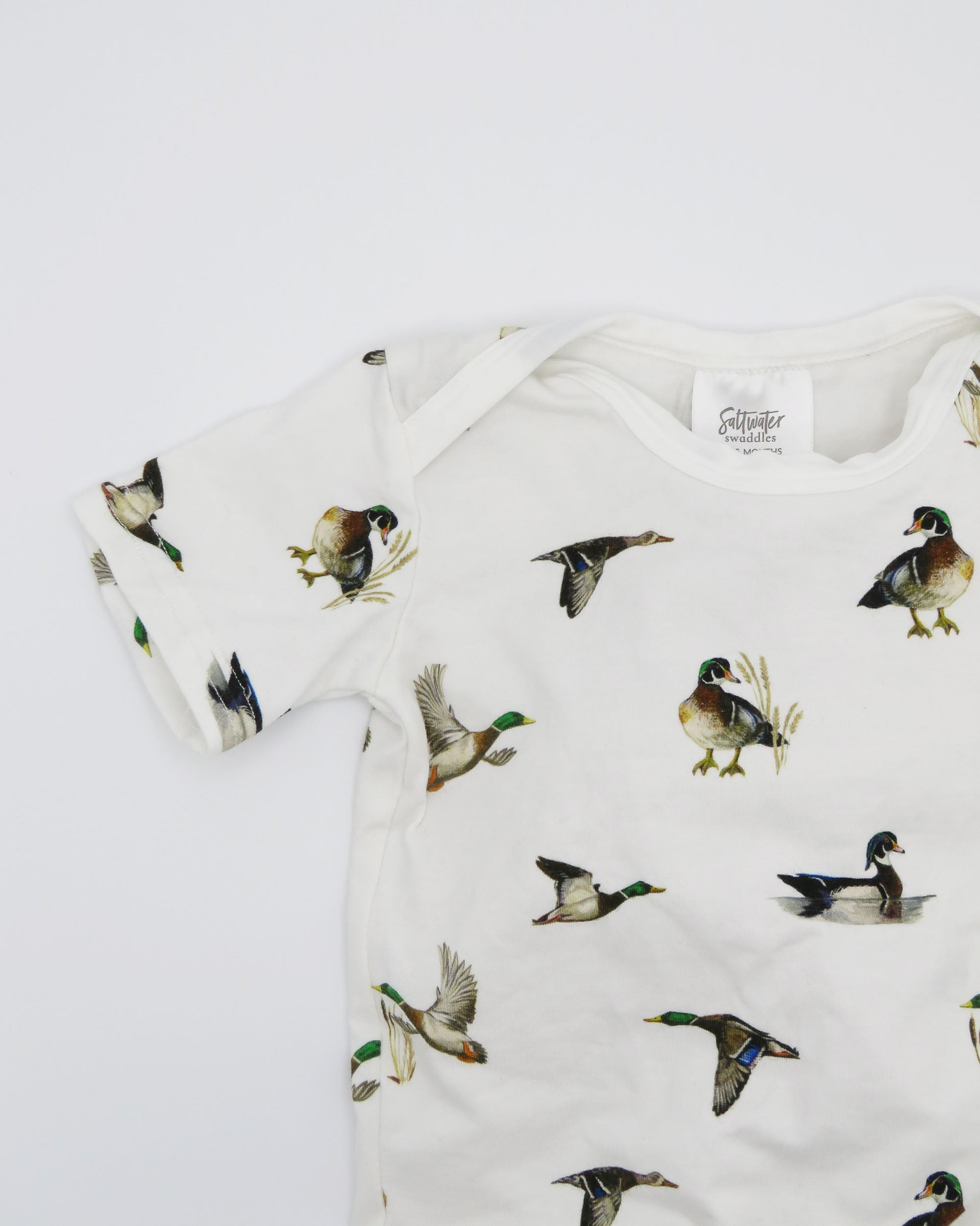 Comfortable and stretchy Diving Ducks snap Onesie for infants