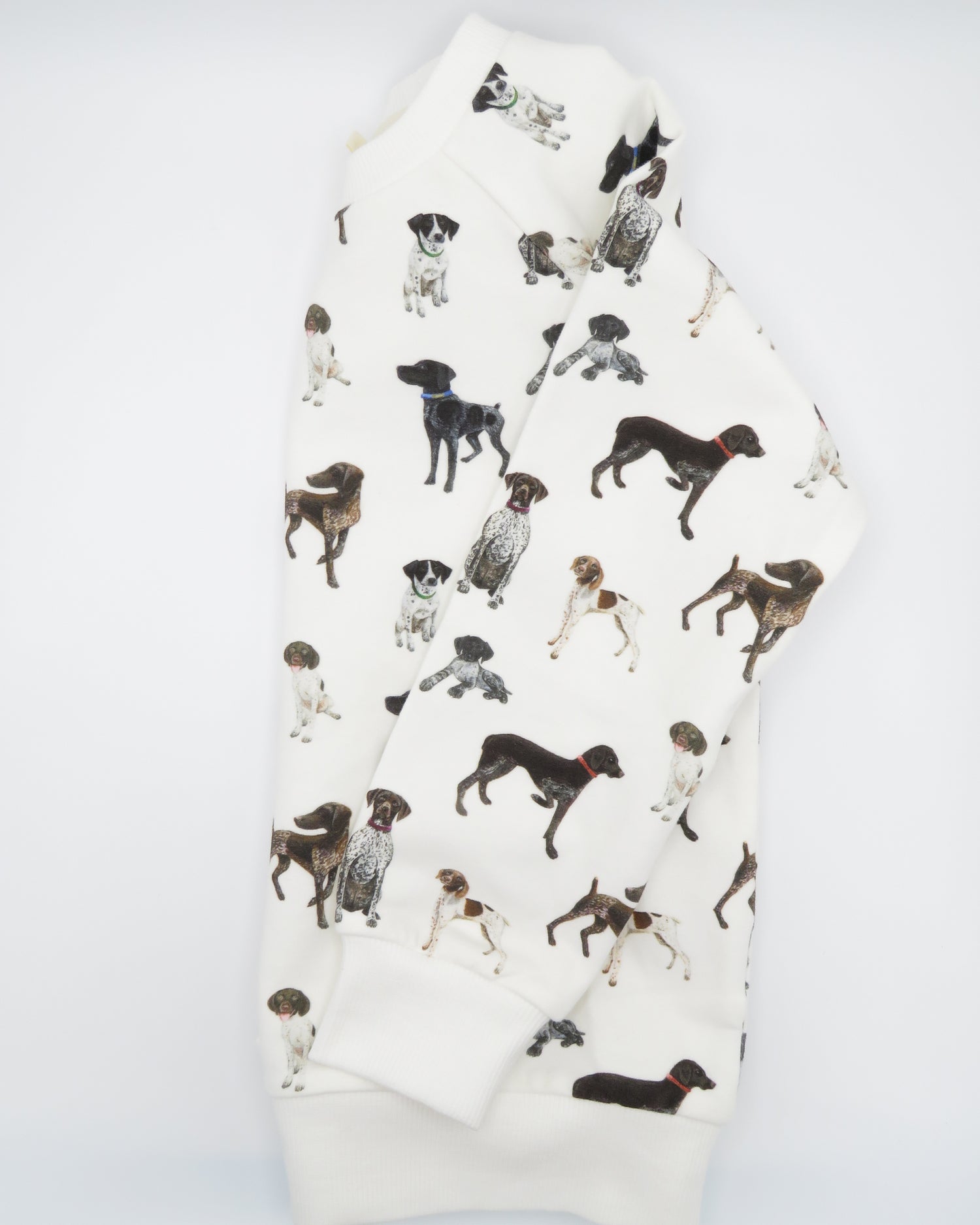 German Shorthaired Pointer print drop sleeve sweatshirt for kids in soft, comfy fabric