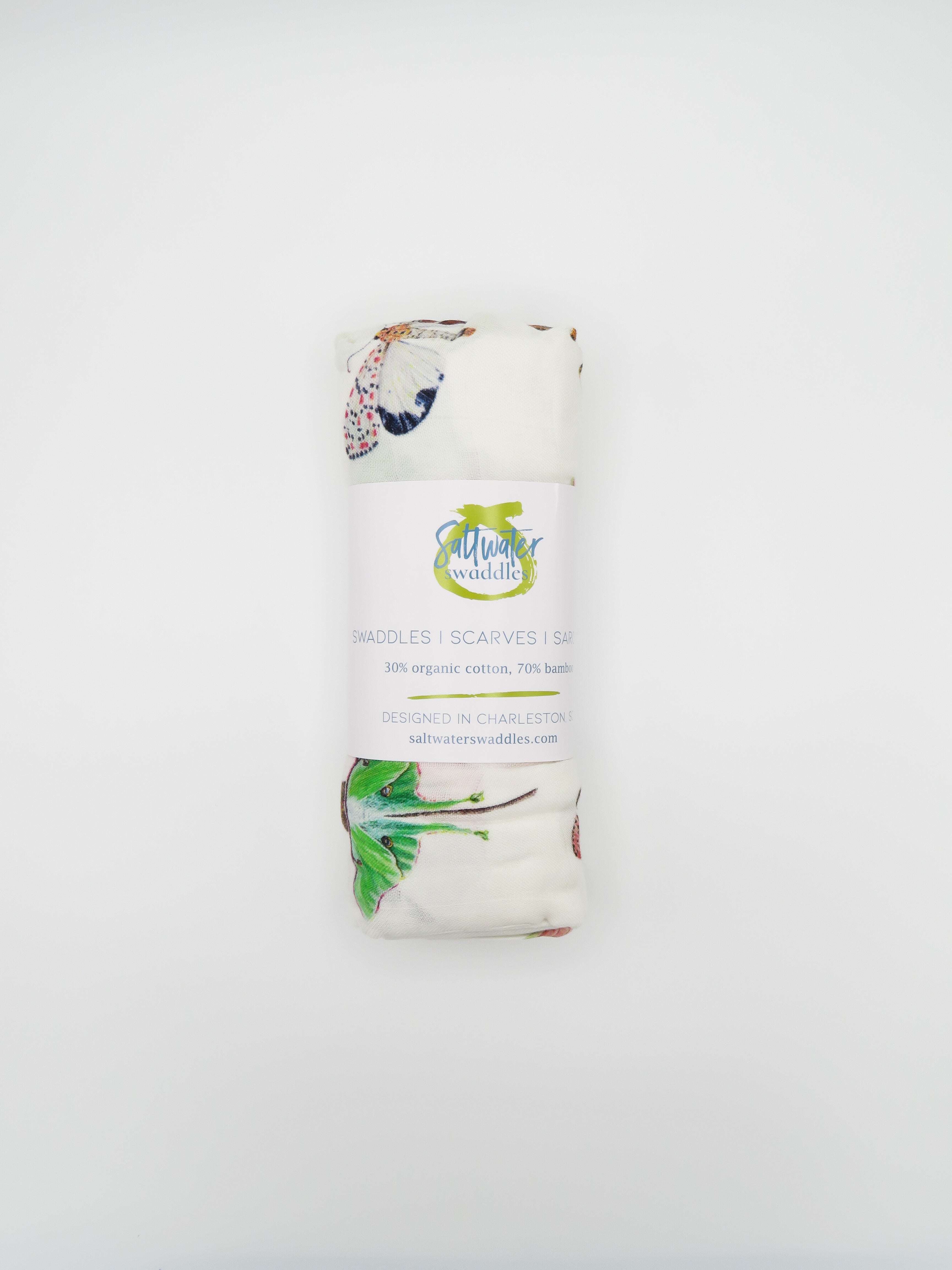 Lightweight and breathable swaddle blanket featuring butterfly patterns for babies
