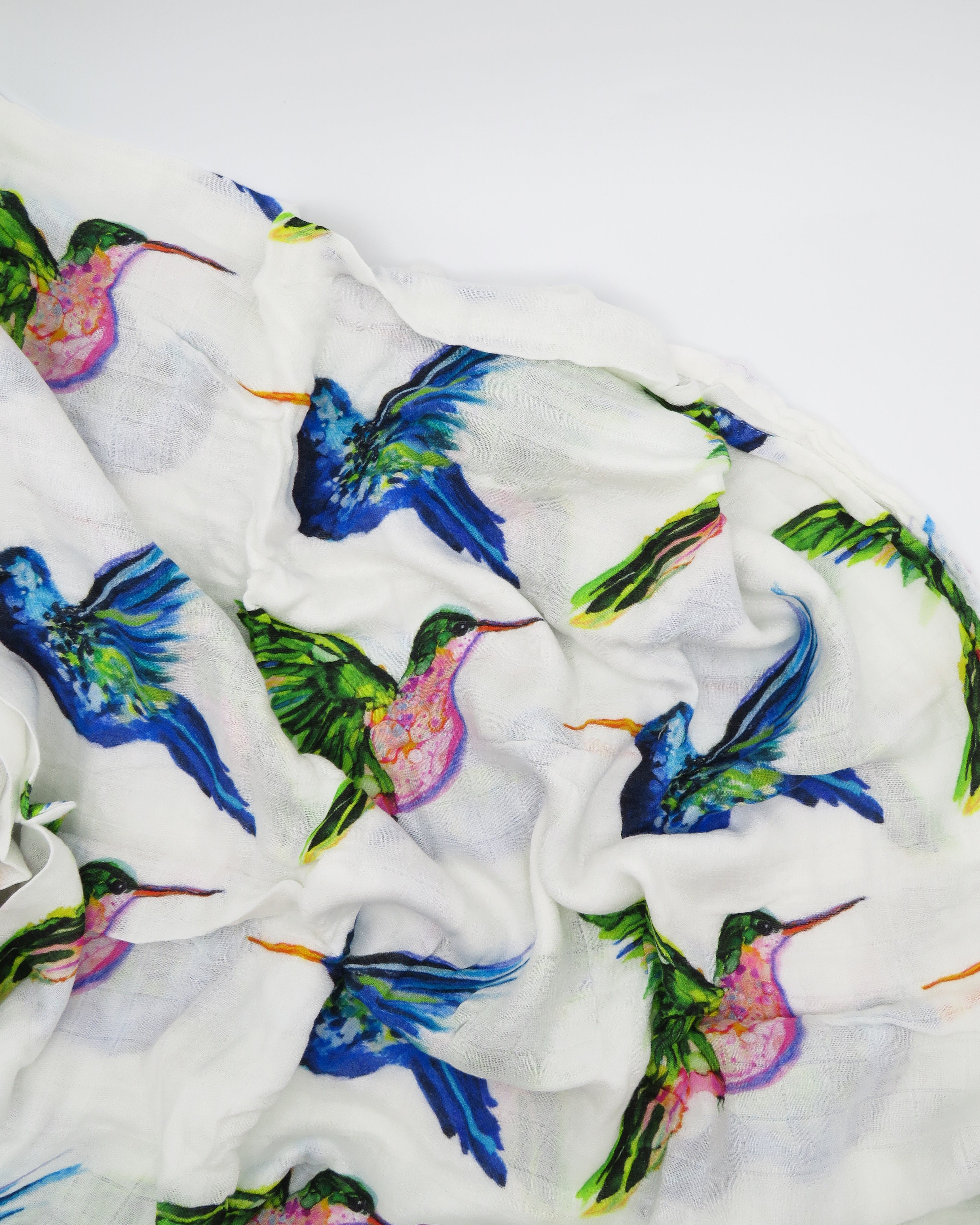 Soft unisex baby swaddle. Perfect for bird lovers