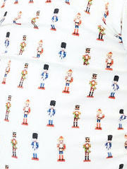 Pattern of Christmas nutcracker swaddle for babies.