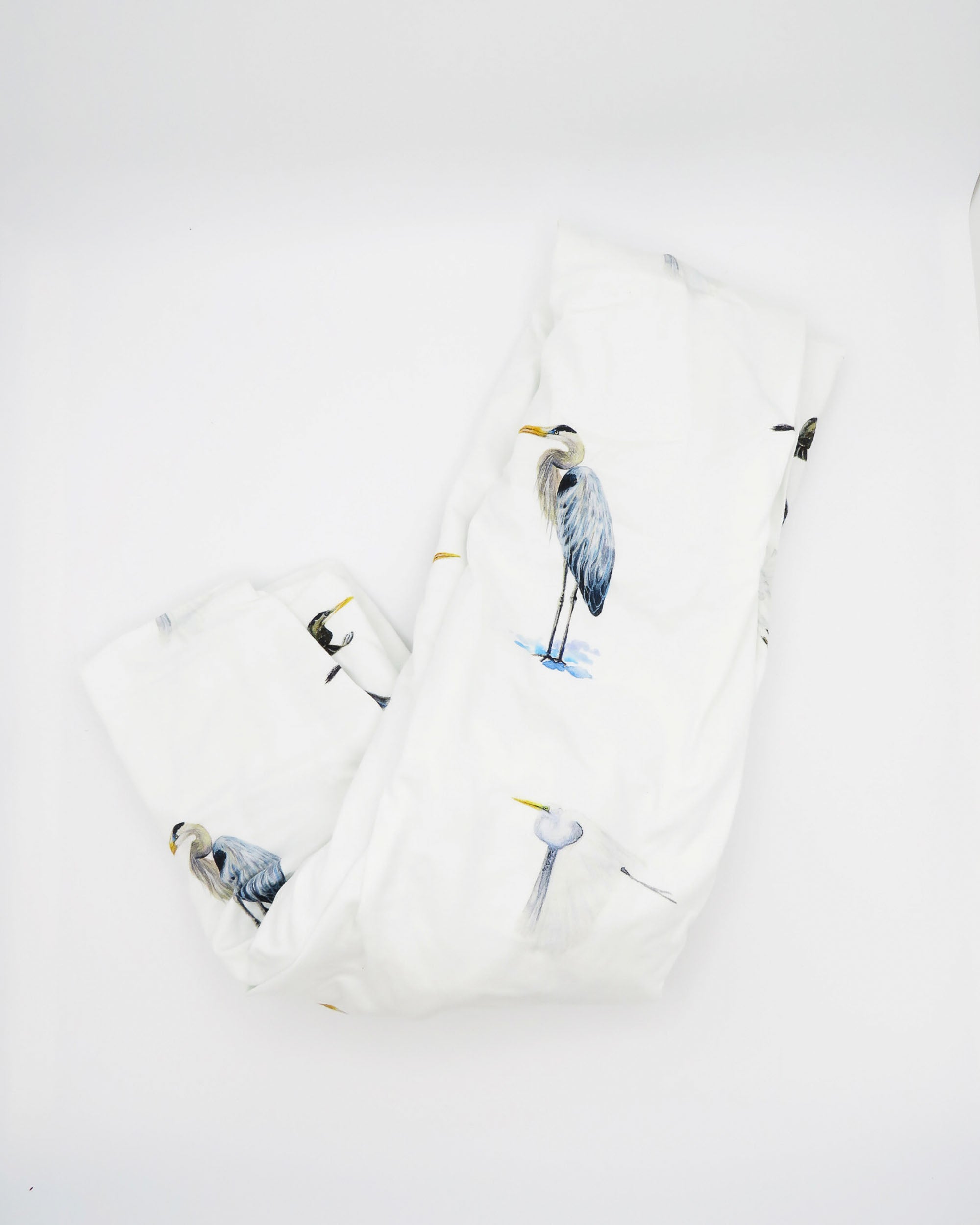 Comfortable cotton crib sheet Southern Storks print for fitted crib and toddler bed