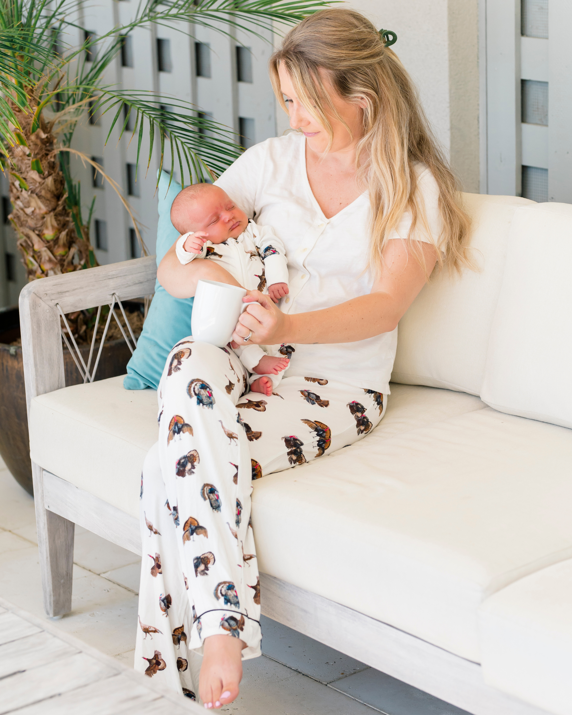Turkey Trot Adult Pajama Pants in soft bamboo spandex fabric for comfortable loungewear