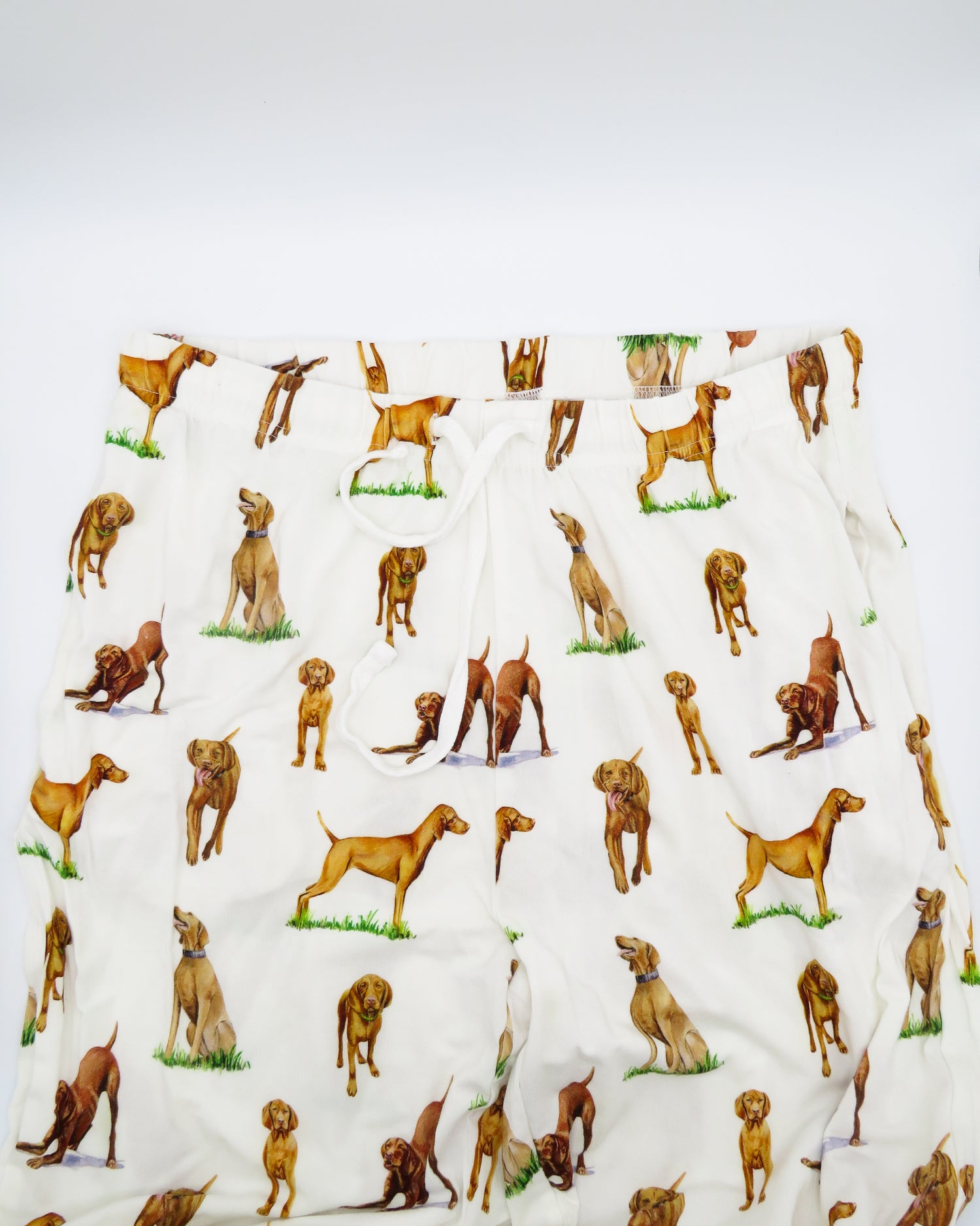 Unisex adult pajama pants with Vizsla dog print, made from breathable fabric for all-night comfort and cozy lounging.