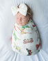 Lightweight and breathable swaddle blanket featuring butterfly patterns for babies