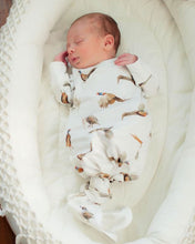Load image into Gallery viewer, Pheasants and Quail - Newborn Gown + Hat