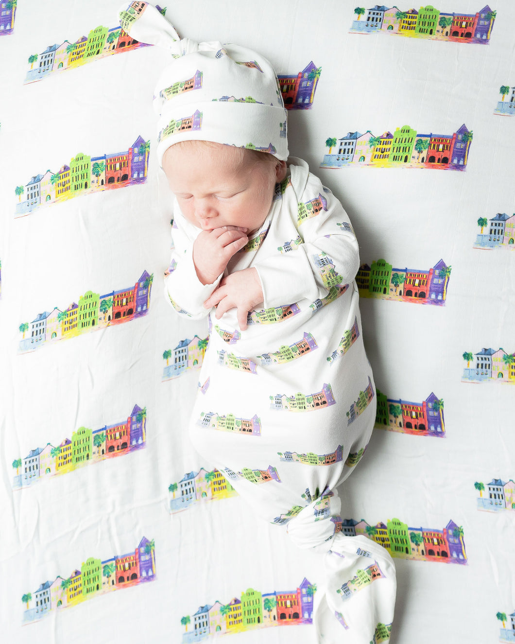 Rainbow Row : Newborn Gown + Hat