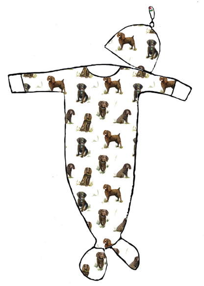 Beaufort Boykins - Newborn Gown + Hat