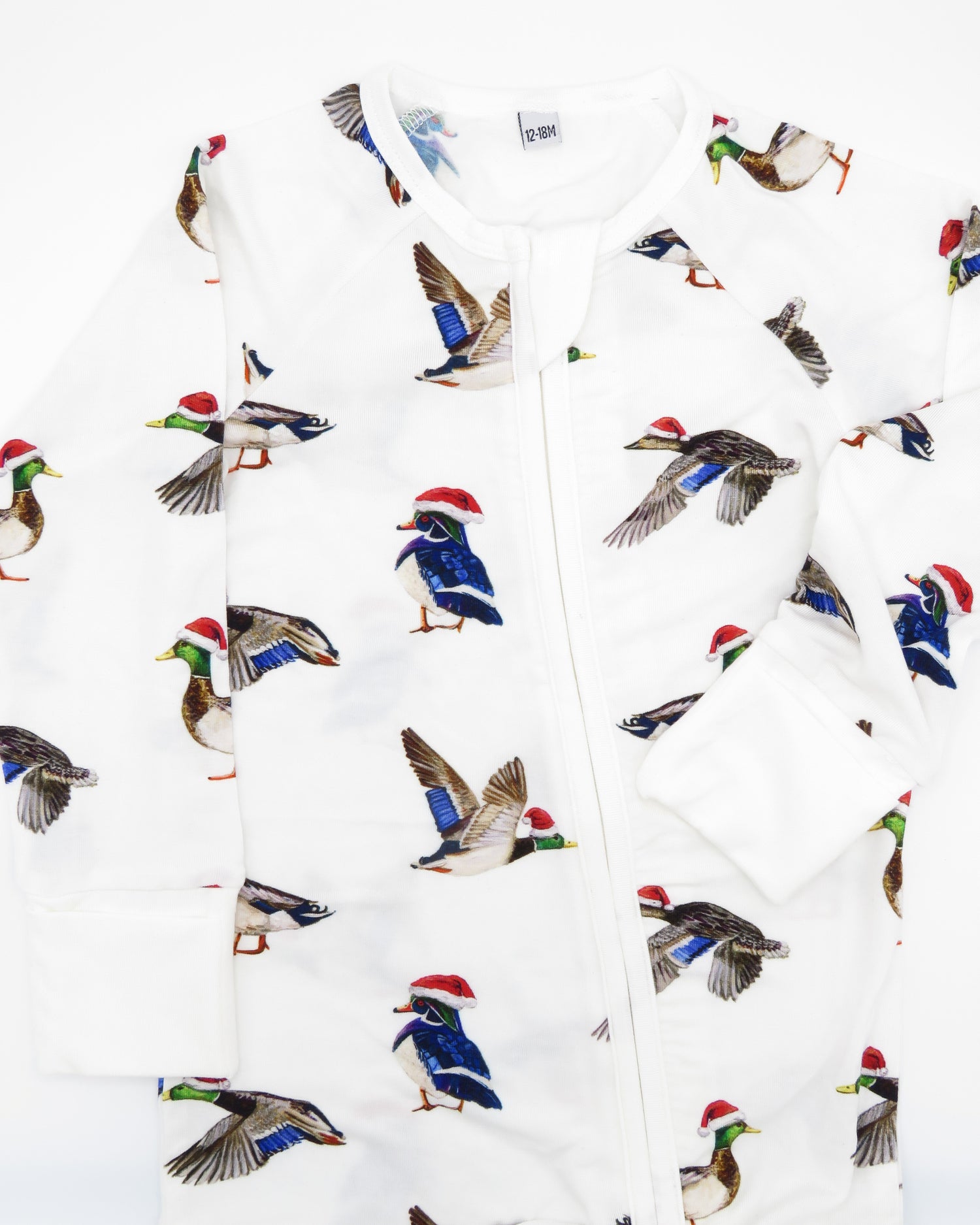 Convertible Zip Onesie - Duck the Halls  focus | Holiday Collection
