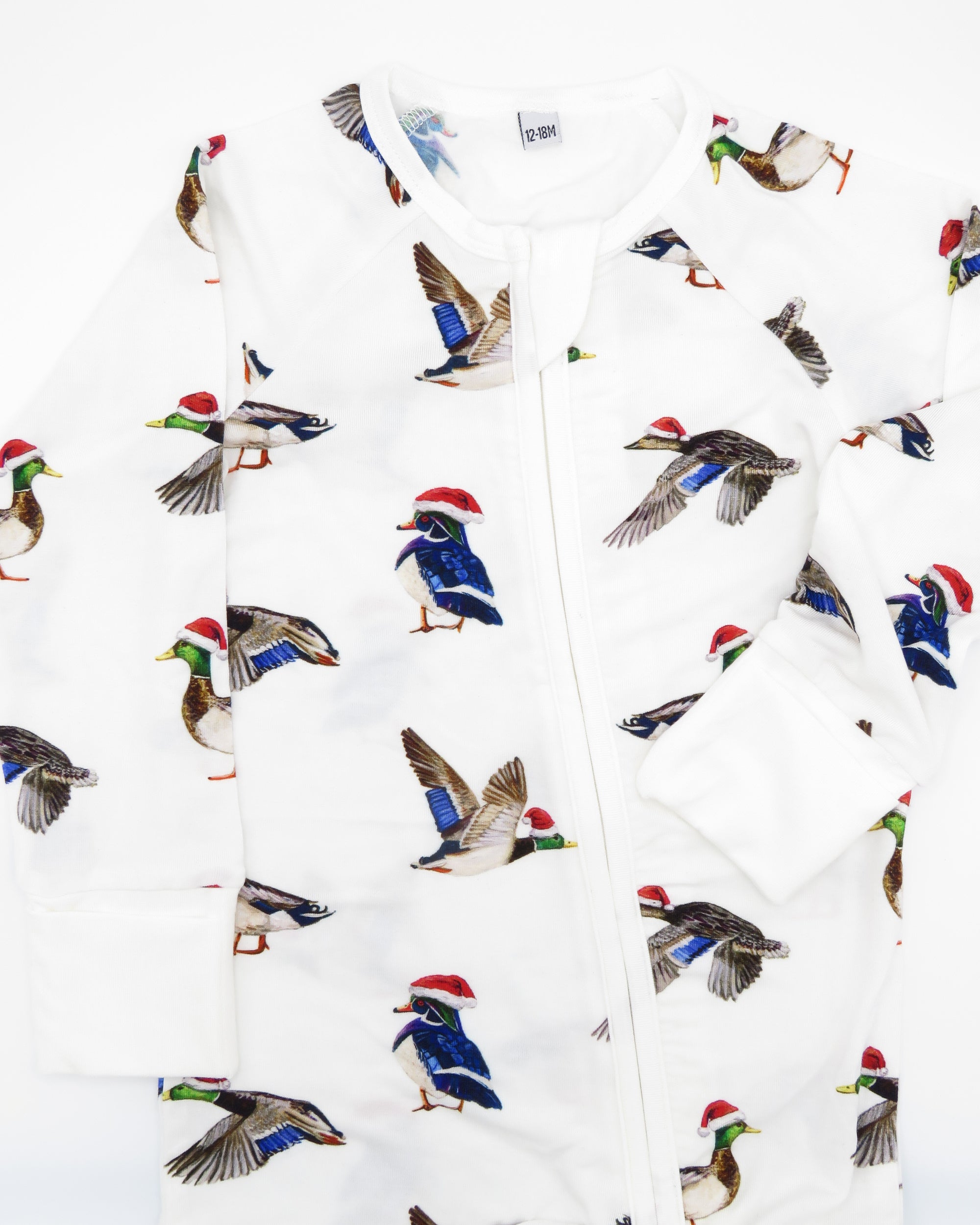Convertible Zip Onesie - Duck the Halls  focus | Holiday Collection