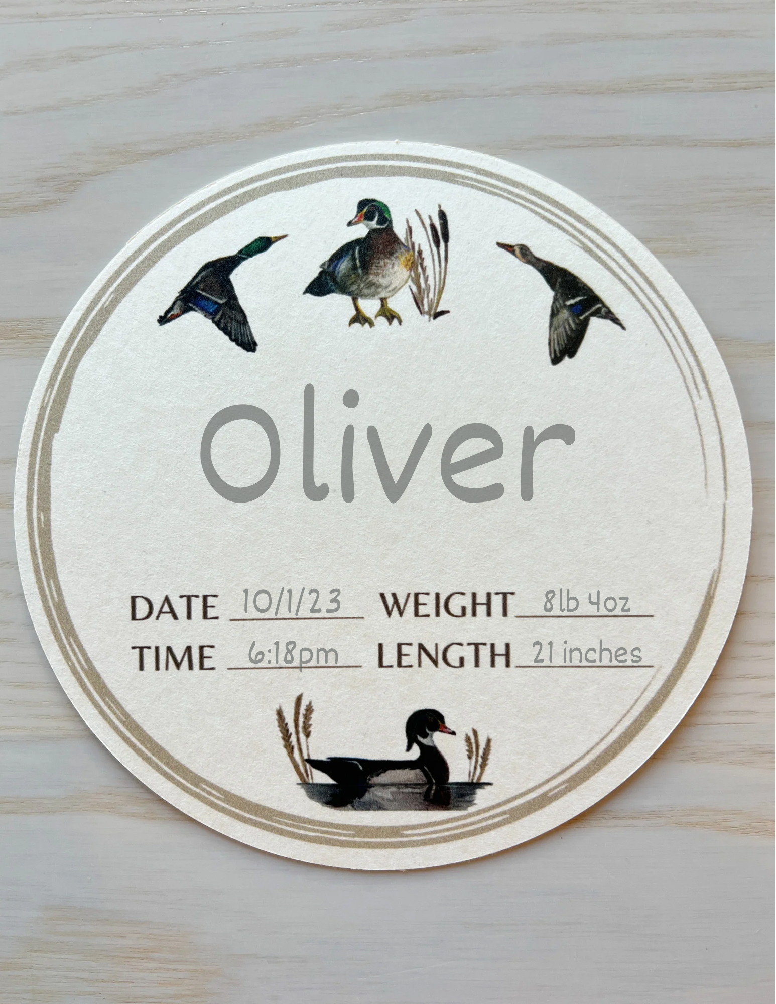 Baby Milestone Cards Featuring Adorable Duck Illustrations