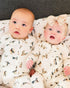 Diving Ducks Baby Footies - Cotton Convertible Zip Design with Ruffles