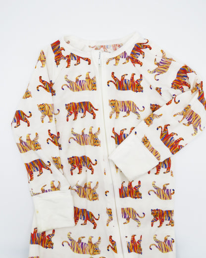 Easy Tiger Convertible Zip Footies in soft bamboo fabric for babies