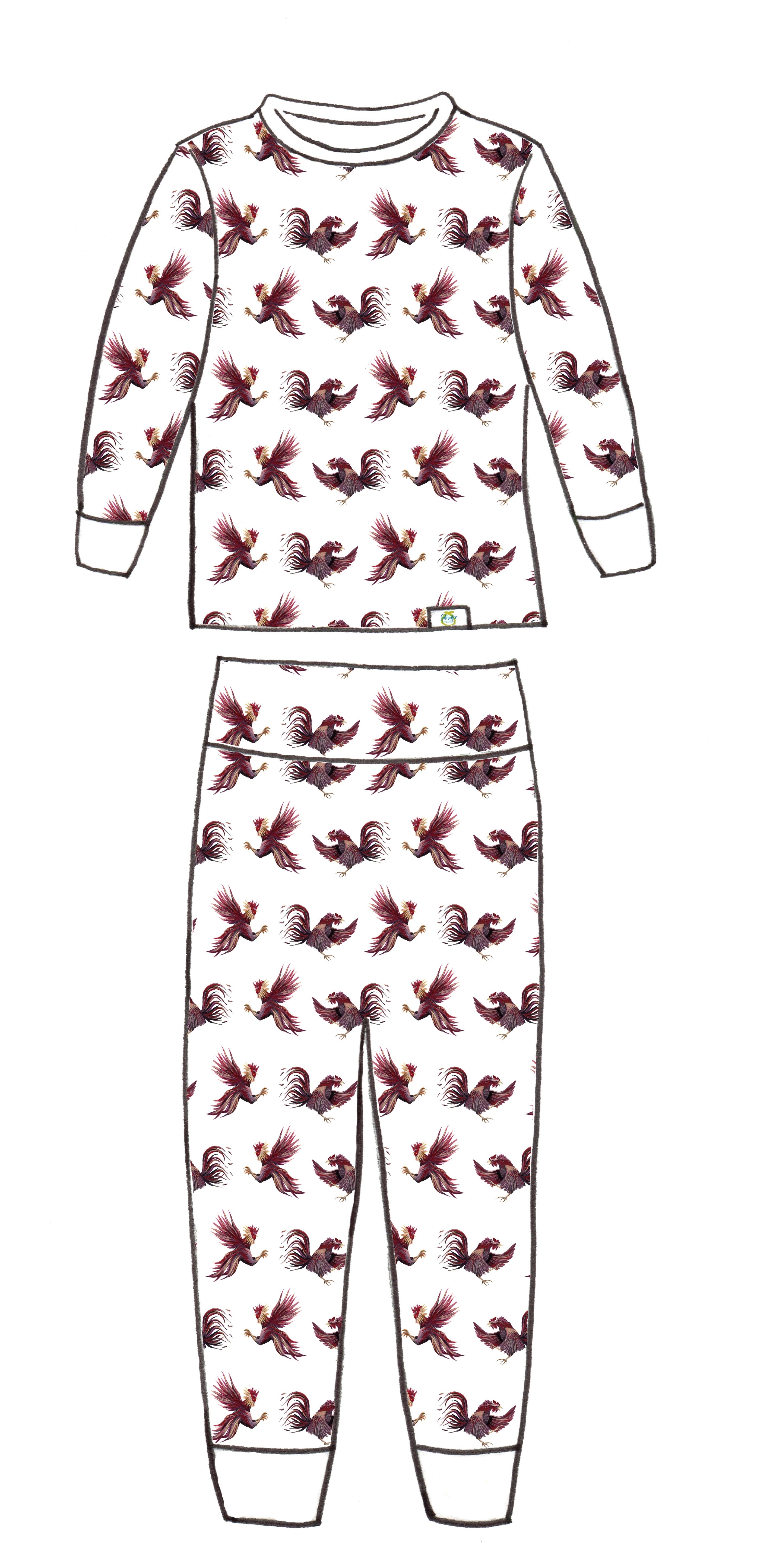 Kids pajamas featuring Gamecock print, ideal for football season and sleepovers