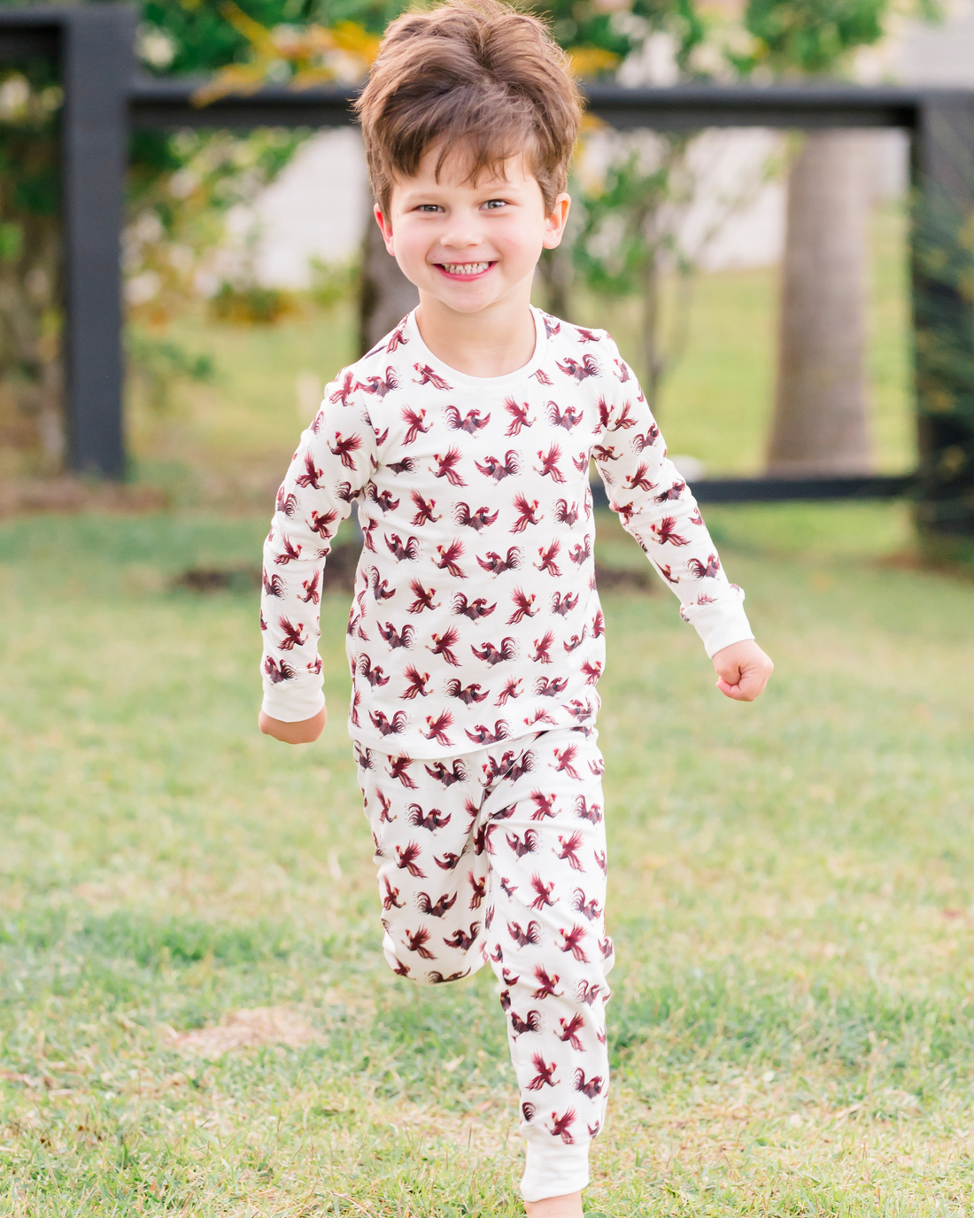 Kids pajamas featuring Gamecock print, ideal for football season and sleepovers