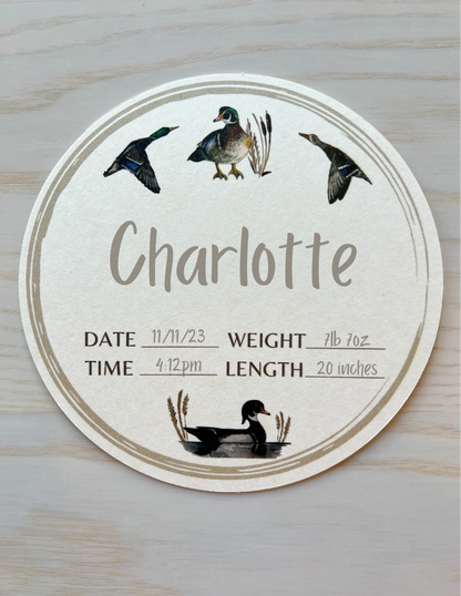 Baby Milestone Cards Featuring Adorable Duck Illustrations