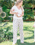 Lucky Ducks print adult pajama pants for men and women, featuring the new ducks, ideal for sleepwear or loungewear.