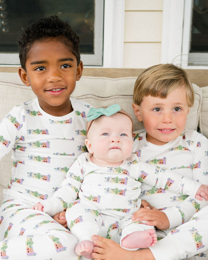 Comfortable and stylish Rainbow Row pajamas for sleepwear or loungewear.