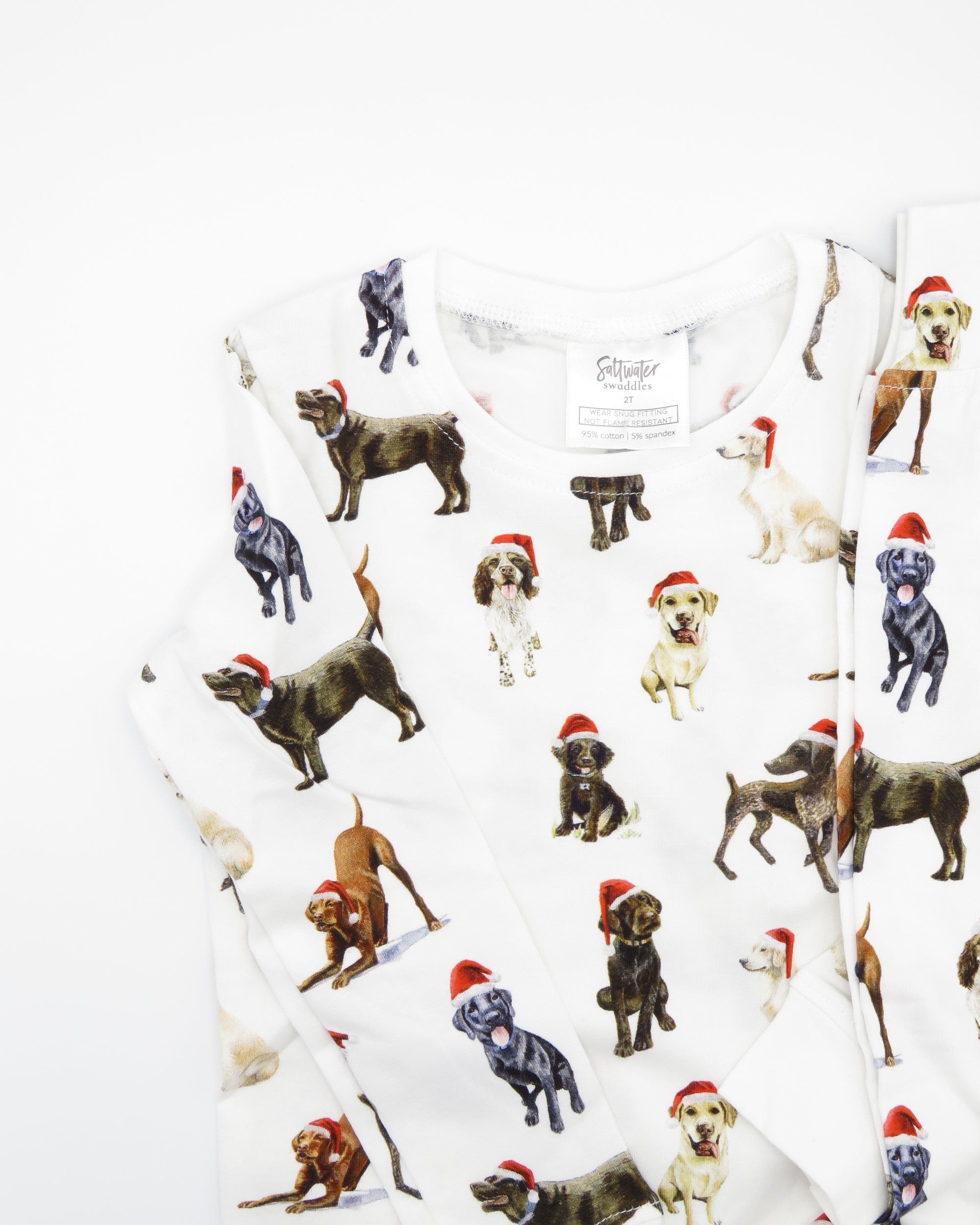 Comfortable and stylish Santa dog pajamas for festive sleepwear or loungewear.