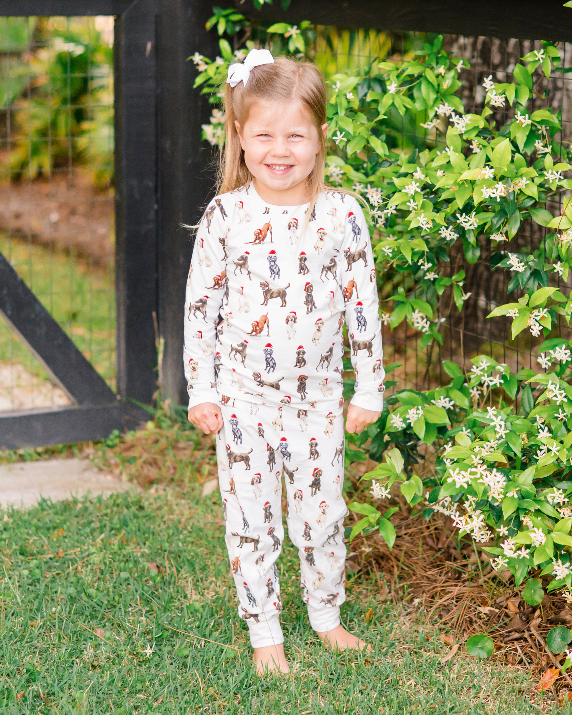 Comfortable and stylish Santa dog pajamas for festive sleepwear or loungewear.