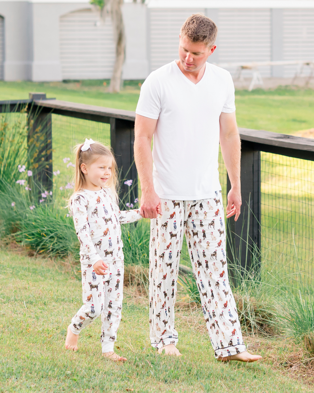 Comfortable and stylish Santa dog pajamas for festive sleepwear or loungewear.