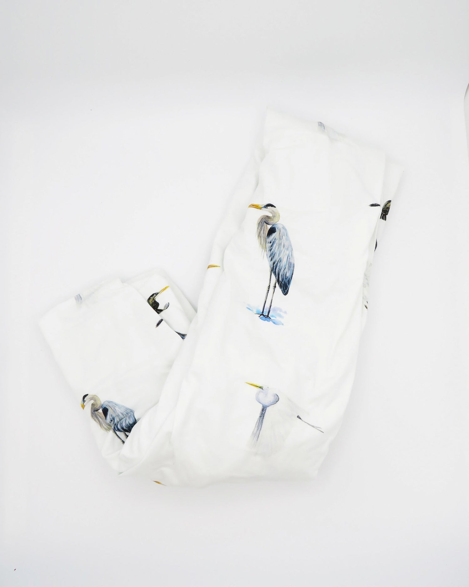 Comfortable cotton crib sheet Southern Storks print for fitted crib and toddler bed