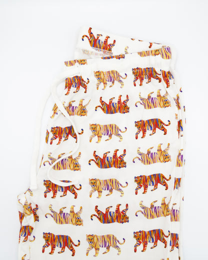 Sleepwear or loungewear - Soft unisex easy tiger print pajama pants for adults