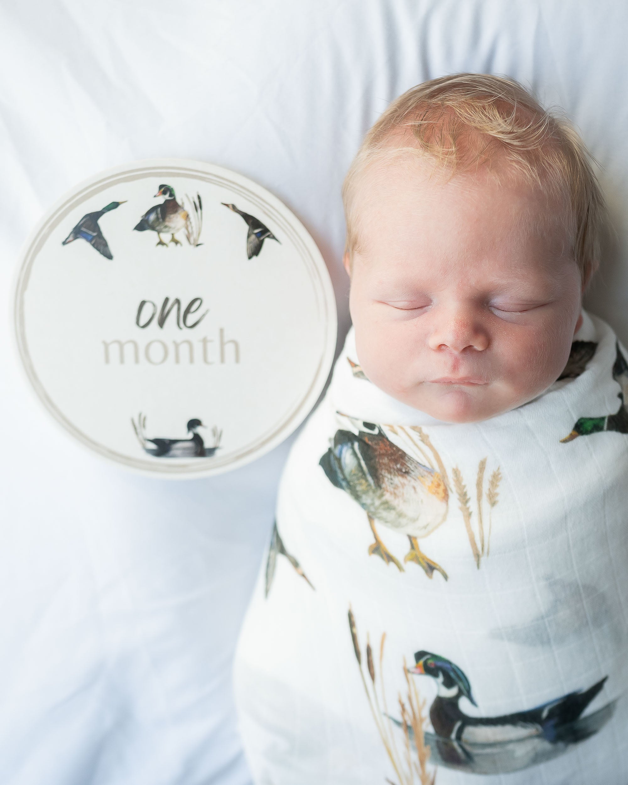 Little Duckling Milestone Cards with Watercolor Duck Design