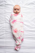 Soft Pink Palmettos Swaddle for babies